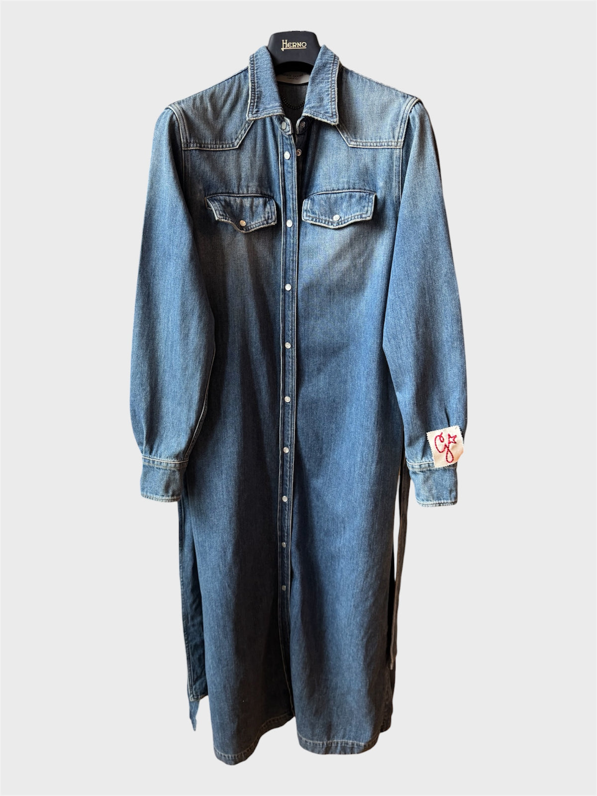 Vestito Golden Goose jeans denim con patch