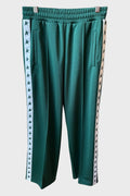 Pantaloni Golden Goose Star jogging verdi stelline laterali