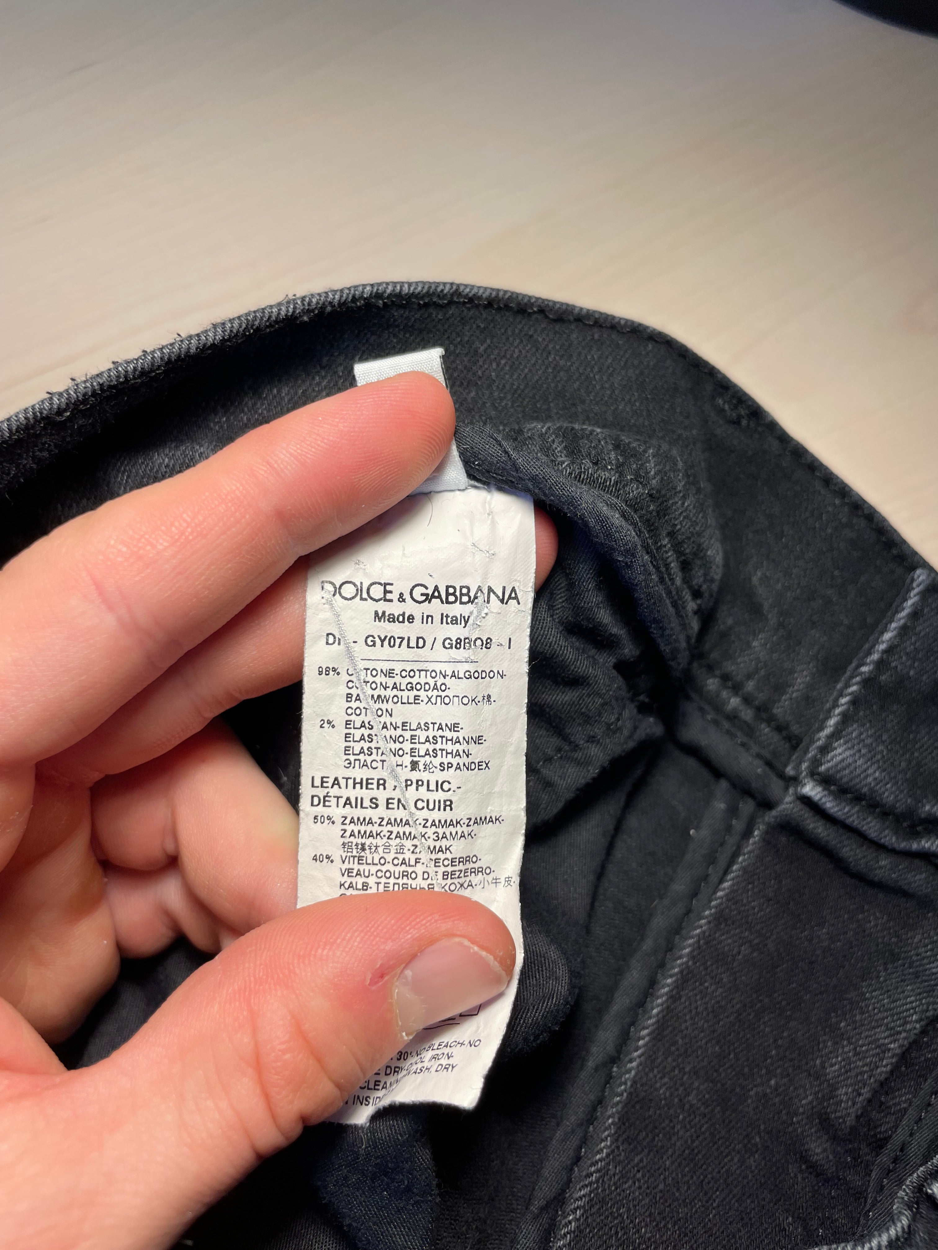 Jeans Dolce e Gabbana Denim Skinny neri