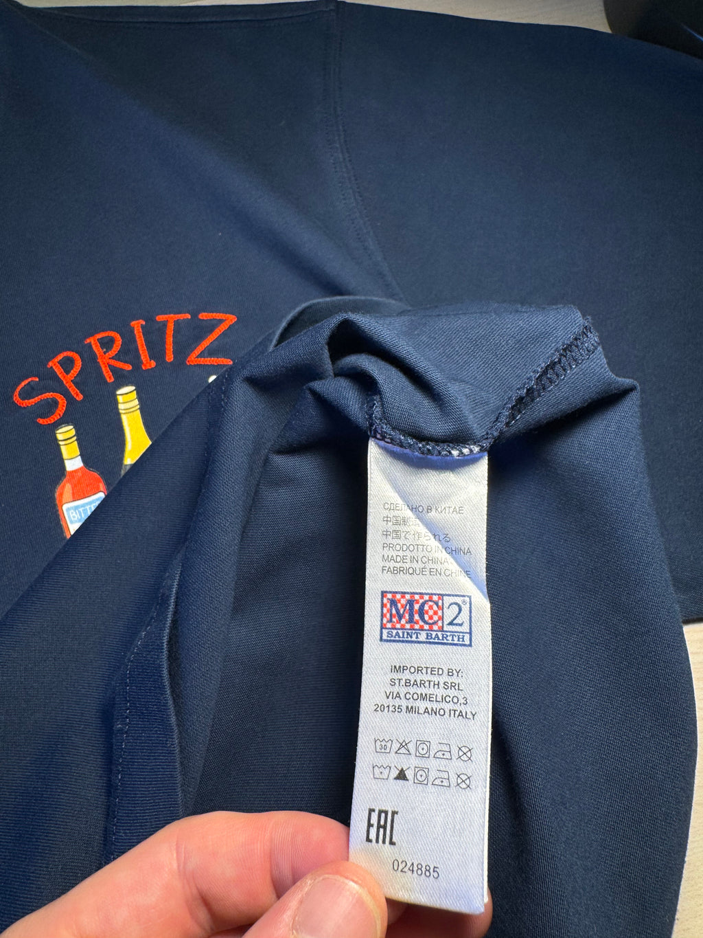 Maglia Saint Barth "Spritz Obsessed” blu