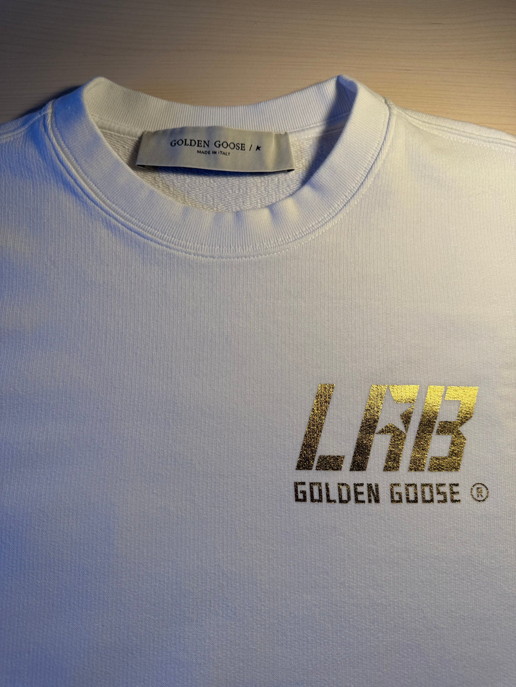 Felpa Golden Goose "Lab Golden Goose” bianca