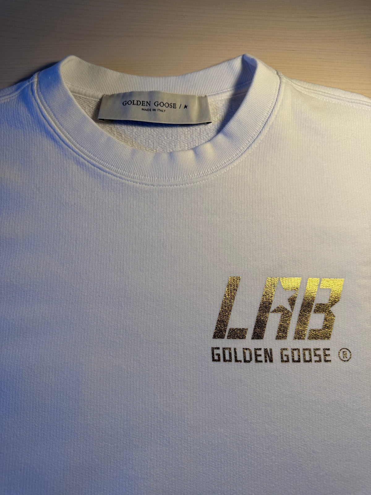 Felpa Golden Goose "Lab Golden Goose” bianca