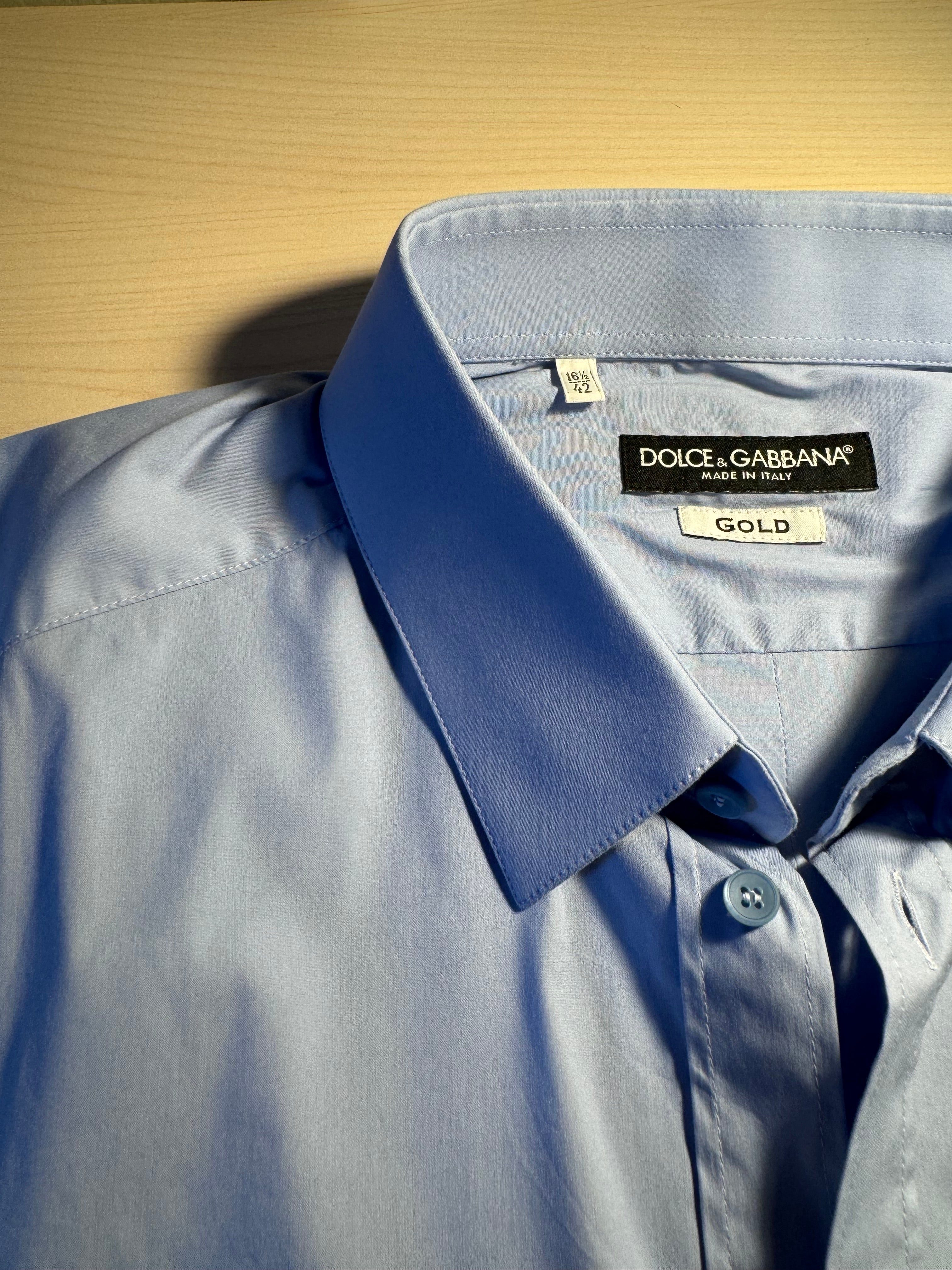 Camicia Dolce e Gabbana Gold azzurra