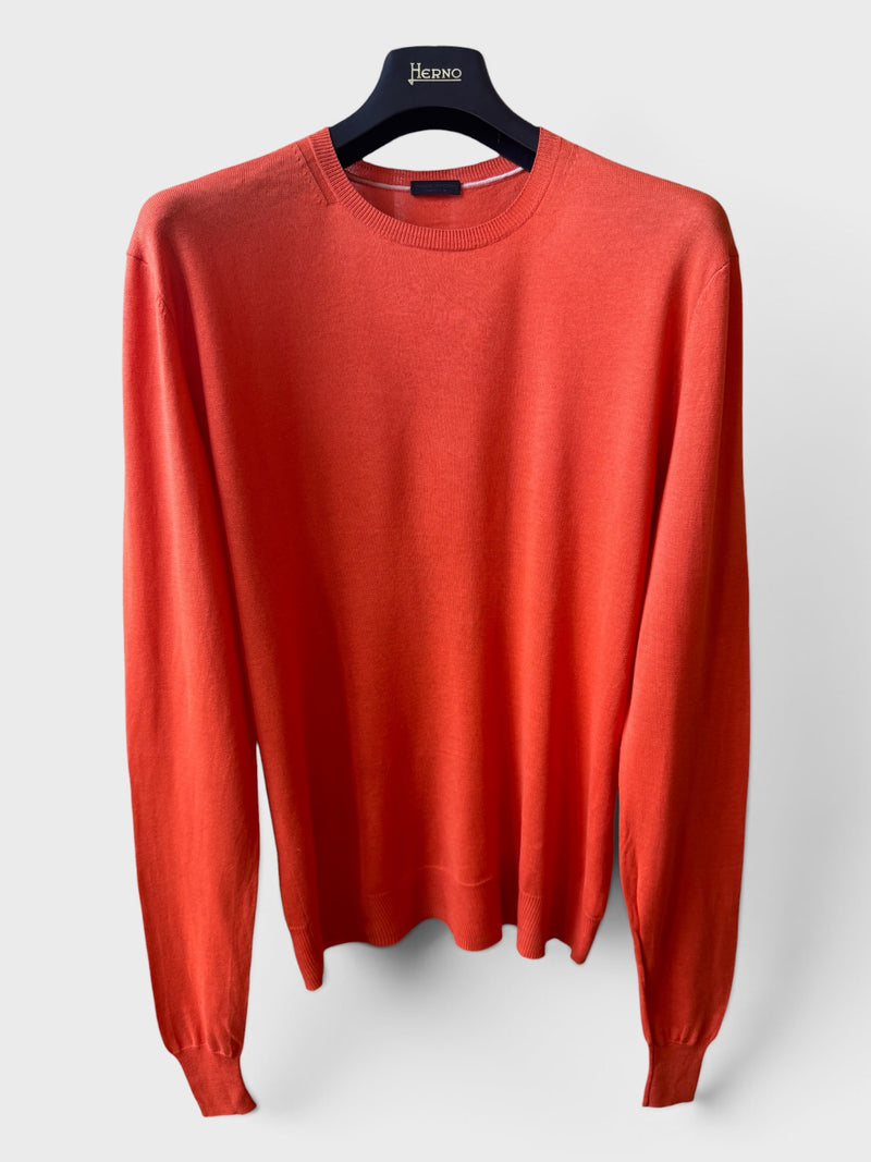 Maglione Paolo Pecora girocollo arancione