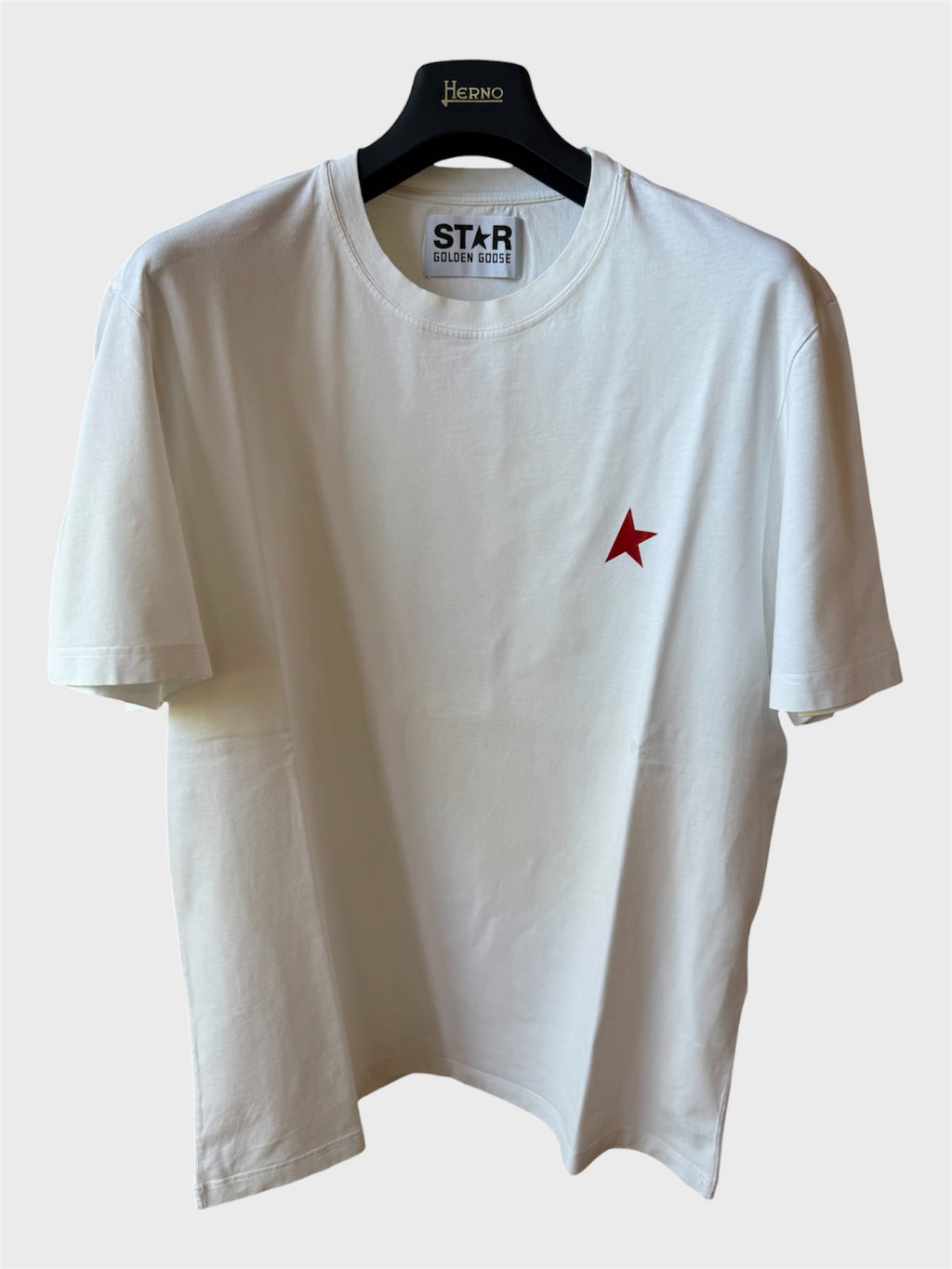 Maglia Golden Goose Star bianca stella rossa
