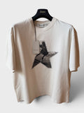 Maglia Golden Goose bianca con stampa a stella