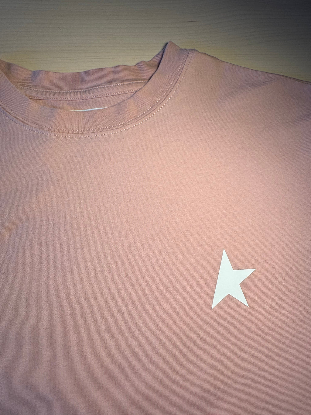 Maglia Golden Goose Star rosa stella bianca