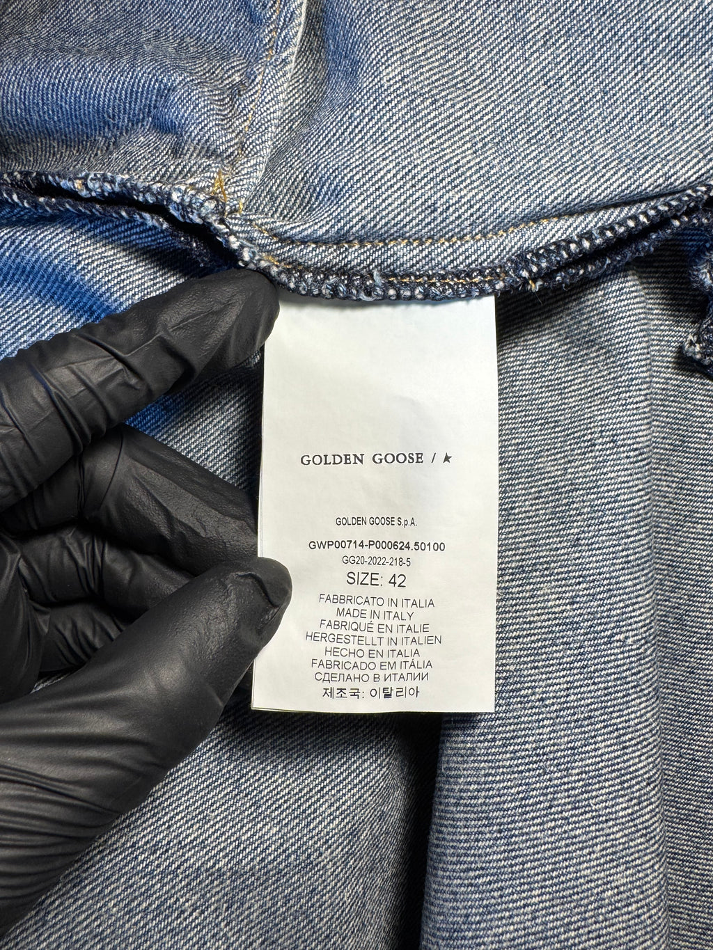 Vestito Golden Goose jeans denim con patch