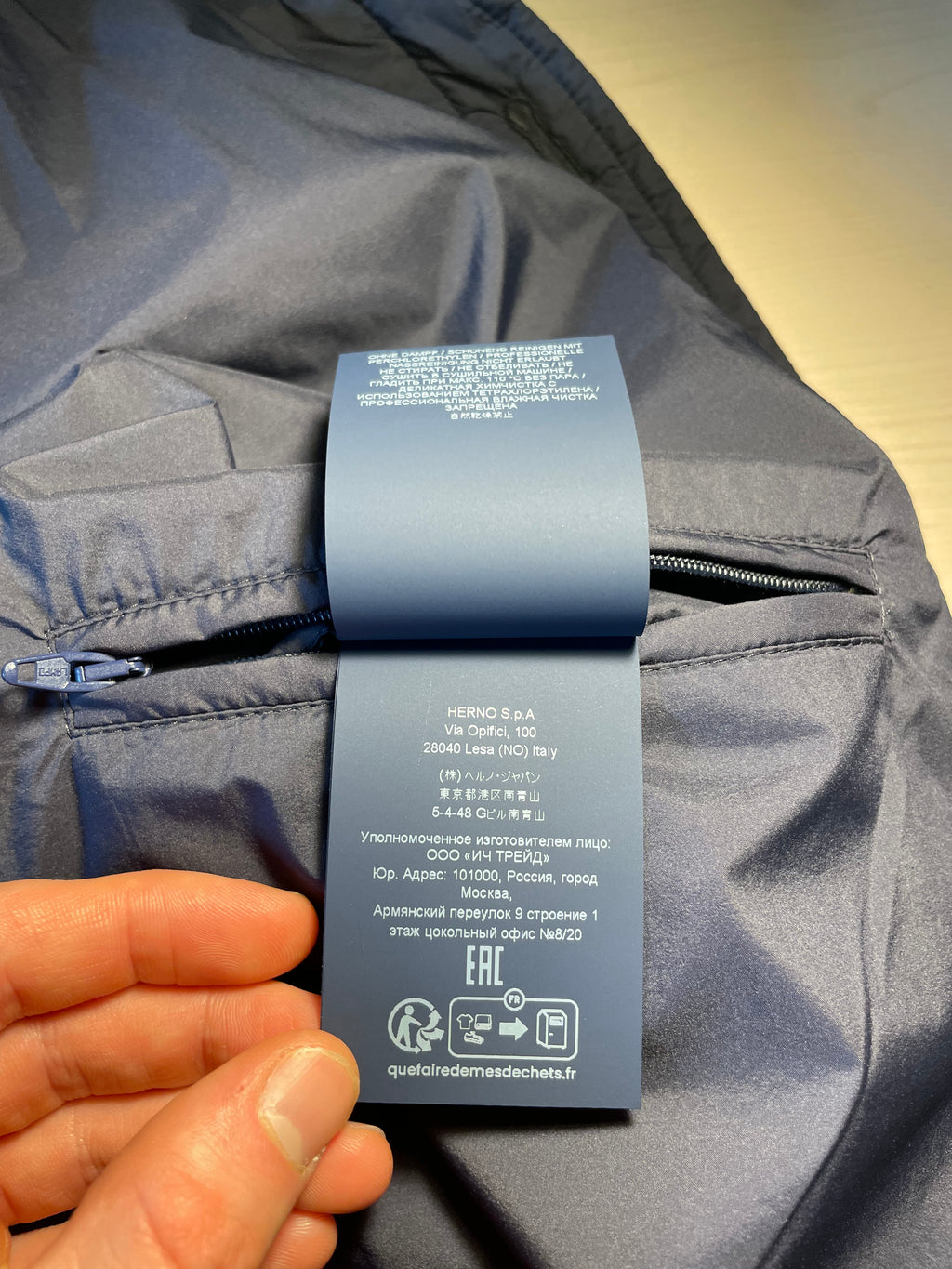 Giacca Herno biker blu 100 grammi