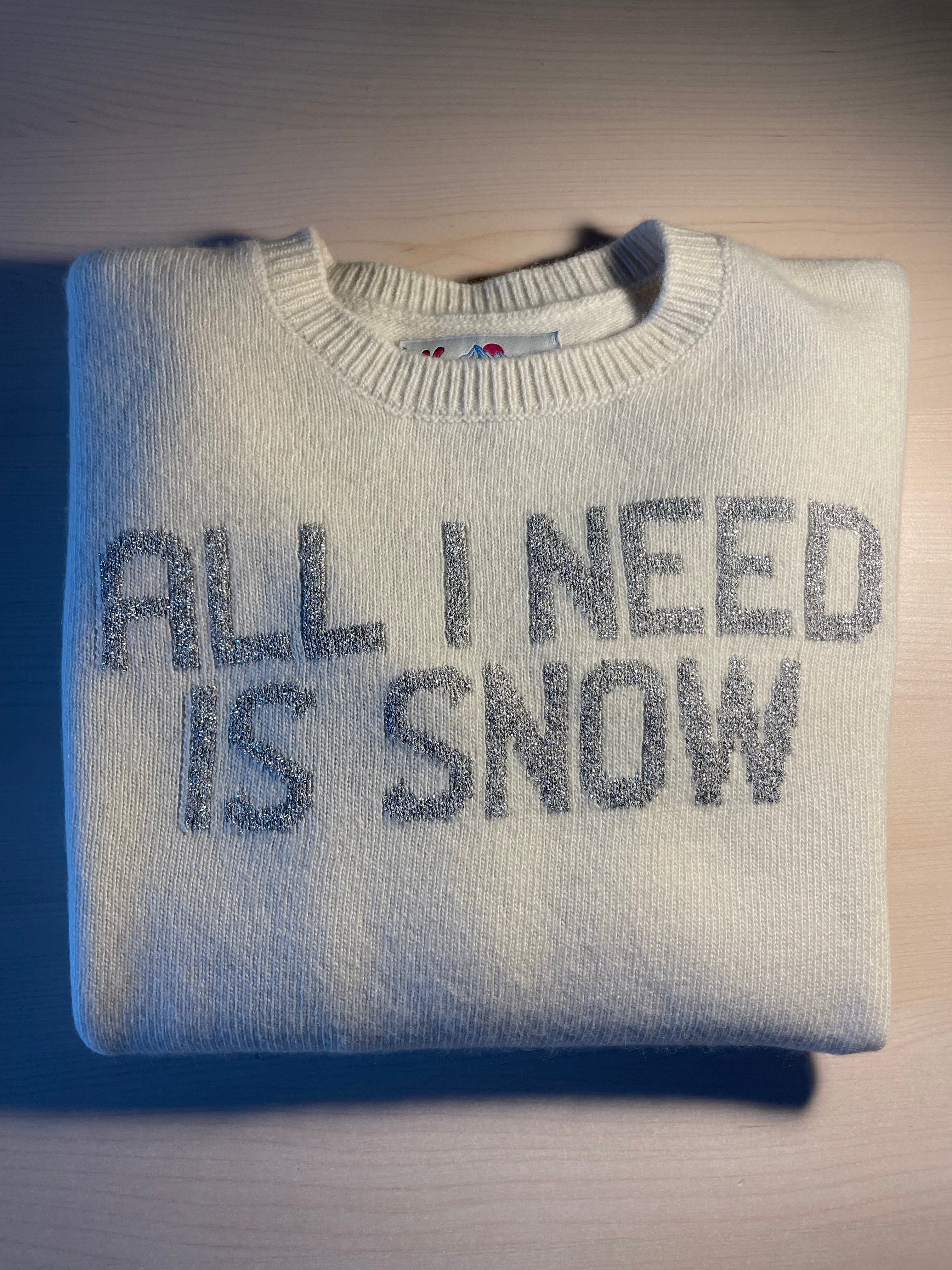 Maglione Saint Barth "All I need is snow"