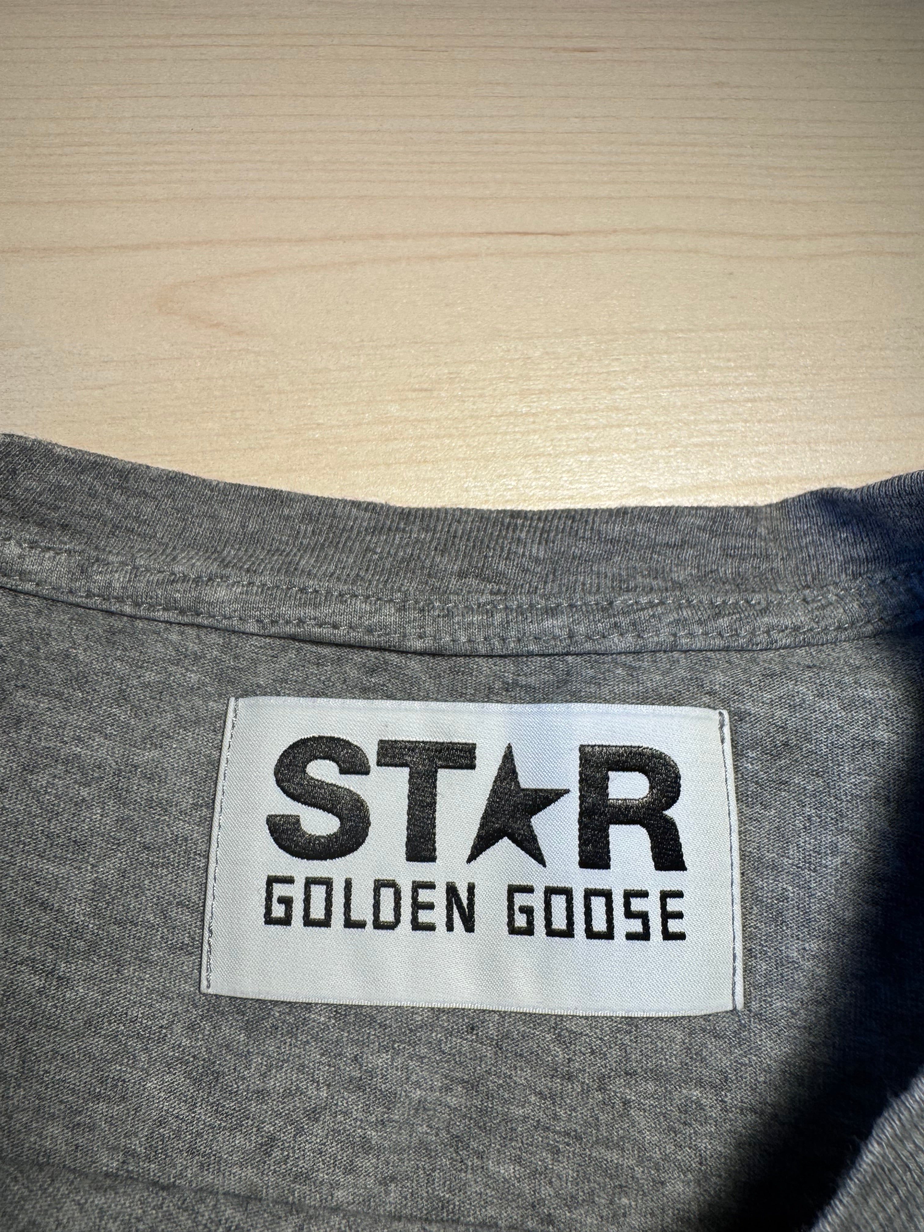 Maglia Golden Goose Star grigia stella oro