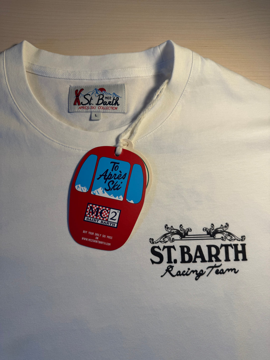 T-shirt Saint Barth "Racing Team" bianca