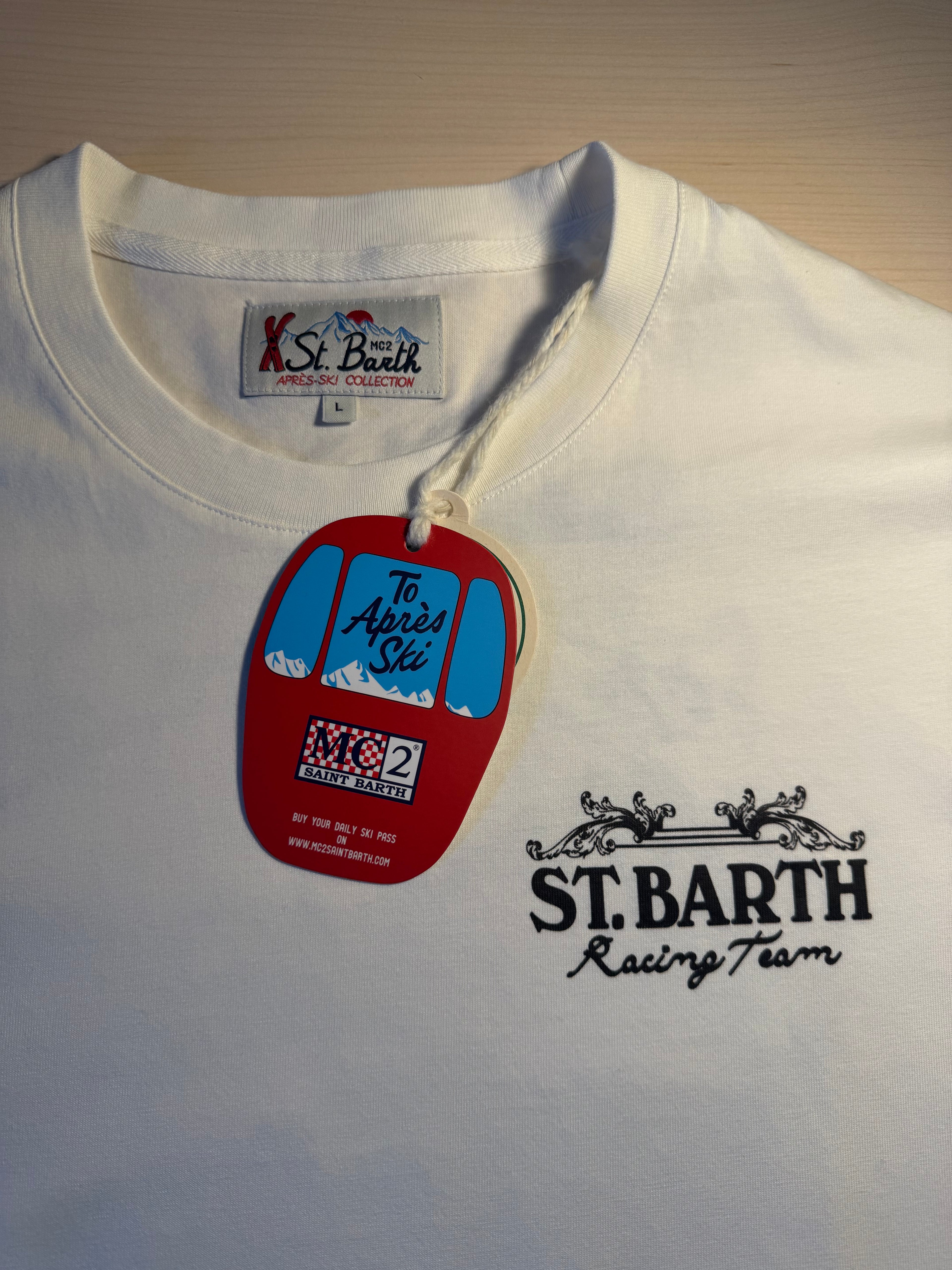 T-shirt Saint Barth "Racing Team" bianca