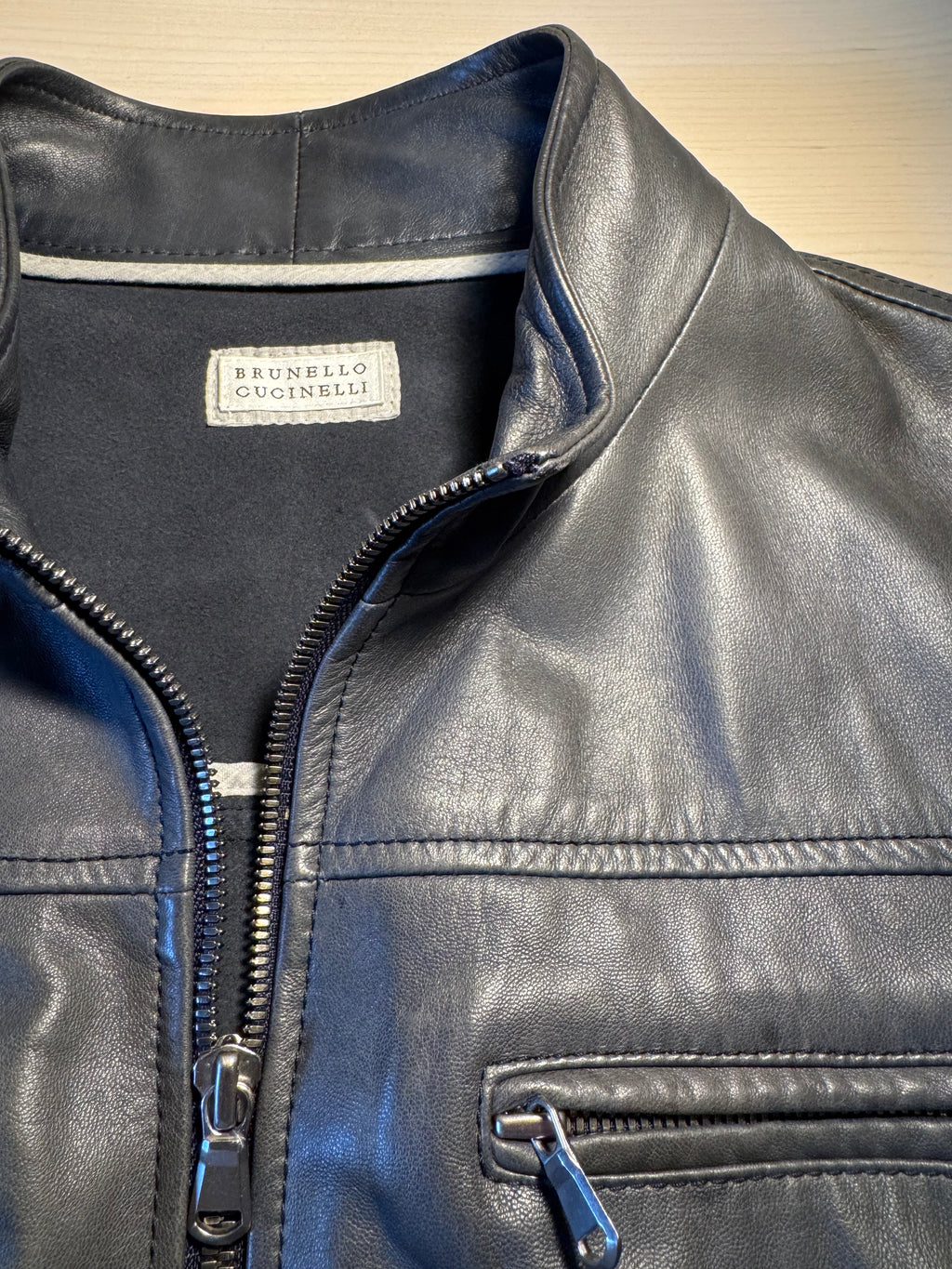 Giacca Brunello Cucinelli in pelle
