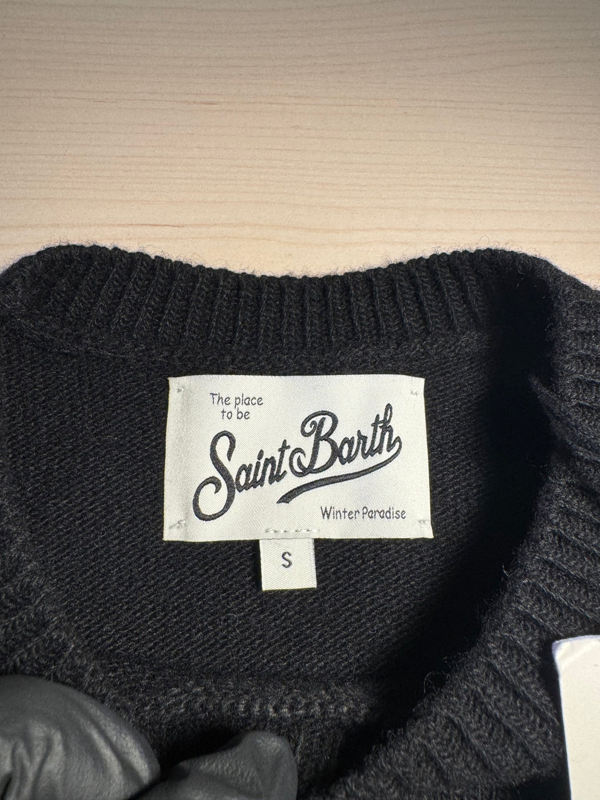 Maglione Saint Barth "Odio Il Lunedì" nero