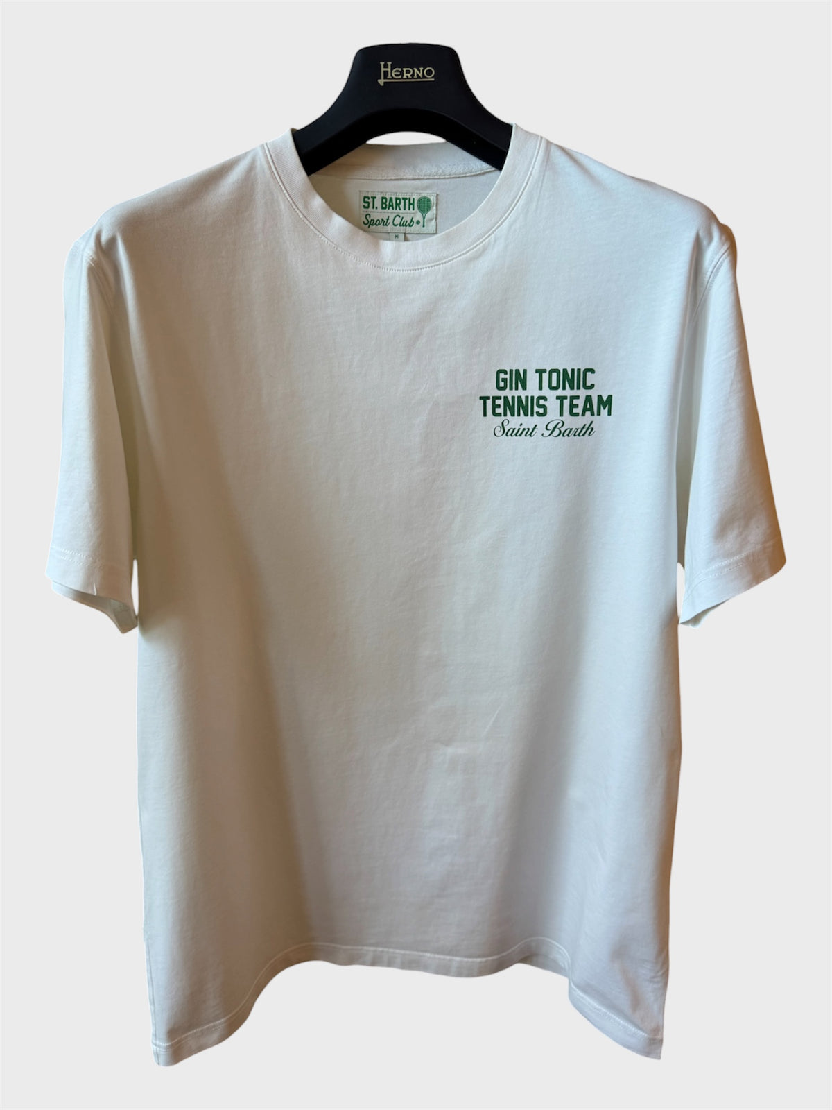 Maglia Saint Barth "Gin Tonic Tennis Team" bianca