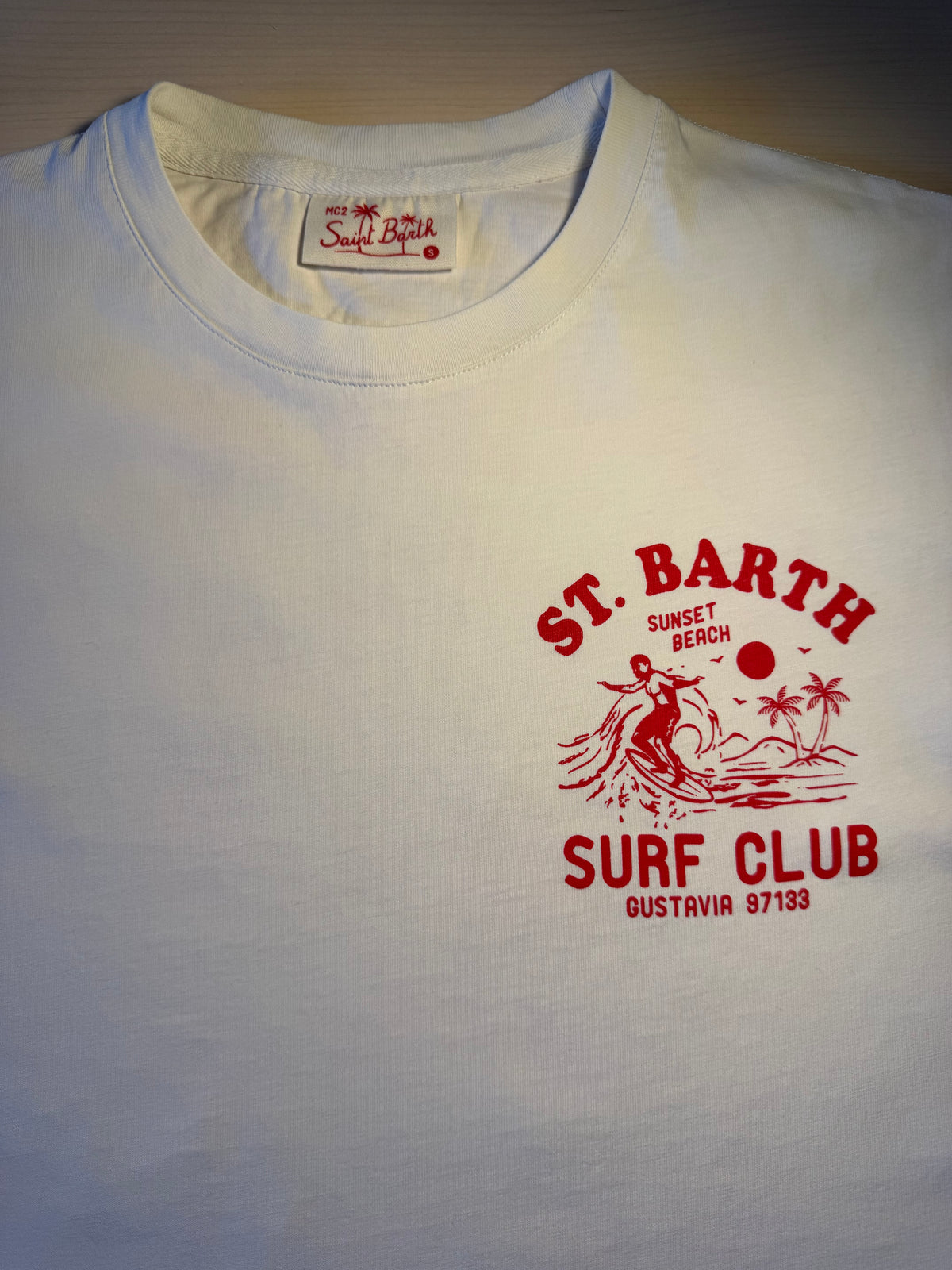 Maglia Saint Barth "Surf Club” Bianca