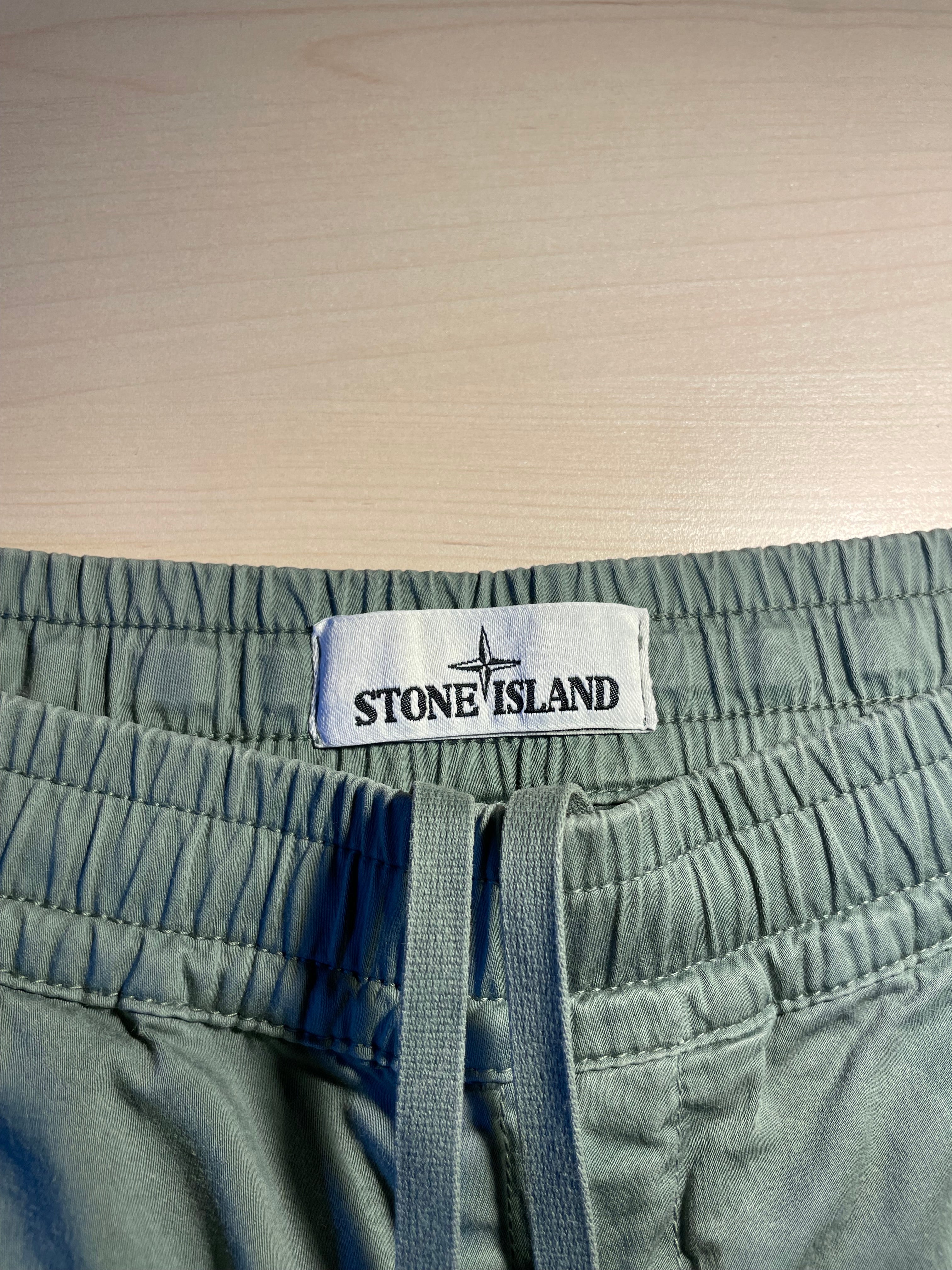 Pantalone Stone Island cargo verde acqua