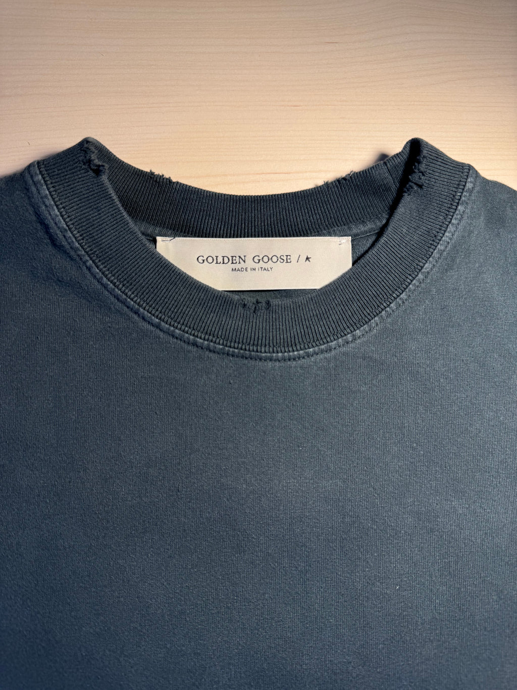 Maglia Golden Goose nero lavato “Golden” retro - Jersey Capsule