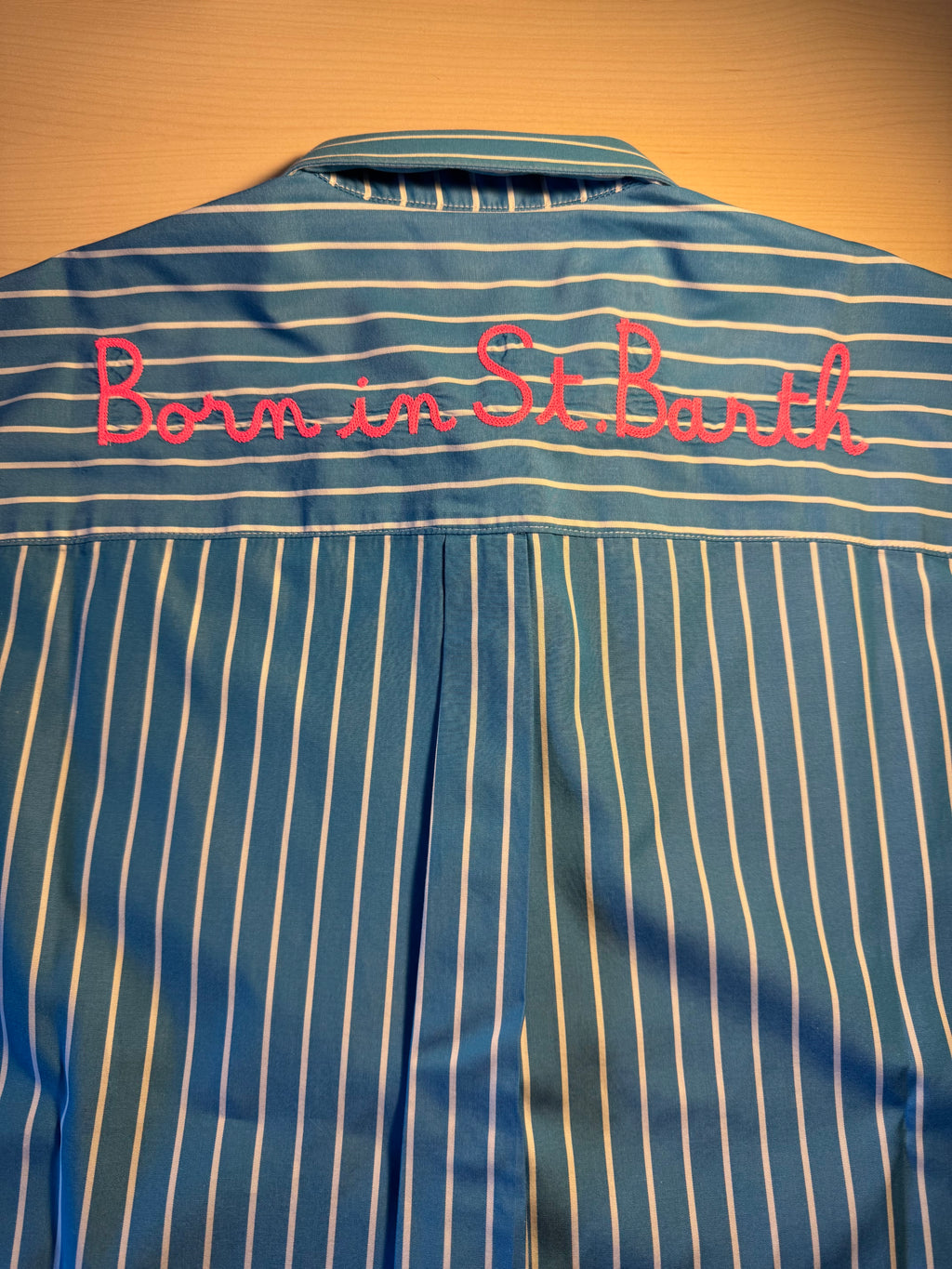 Camicia Saint Barth righe “Born In St. Barth”
