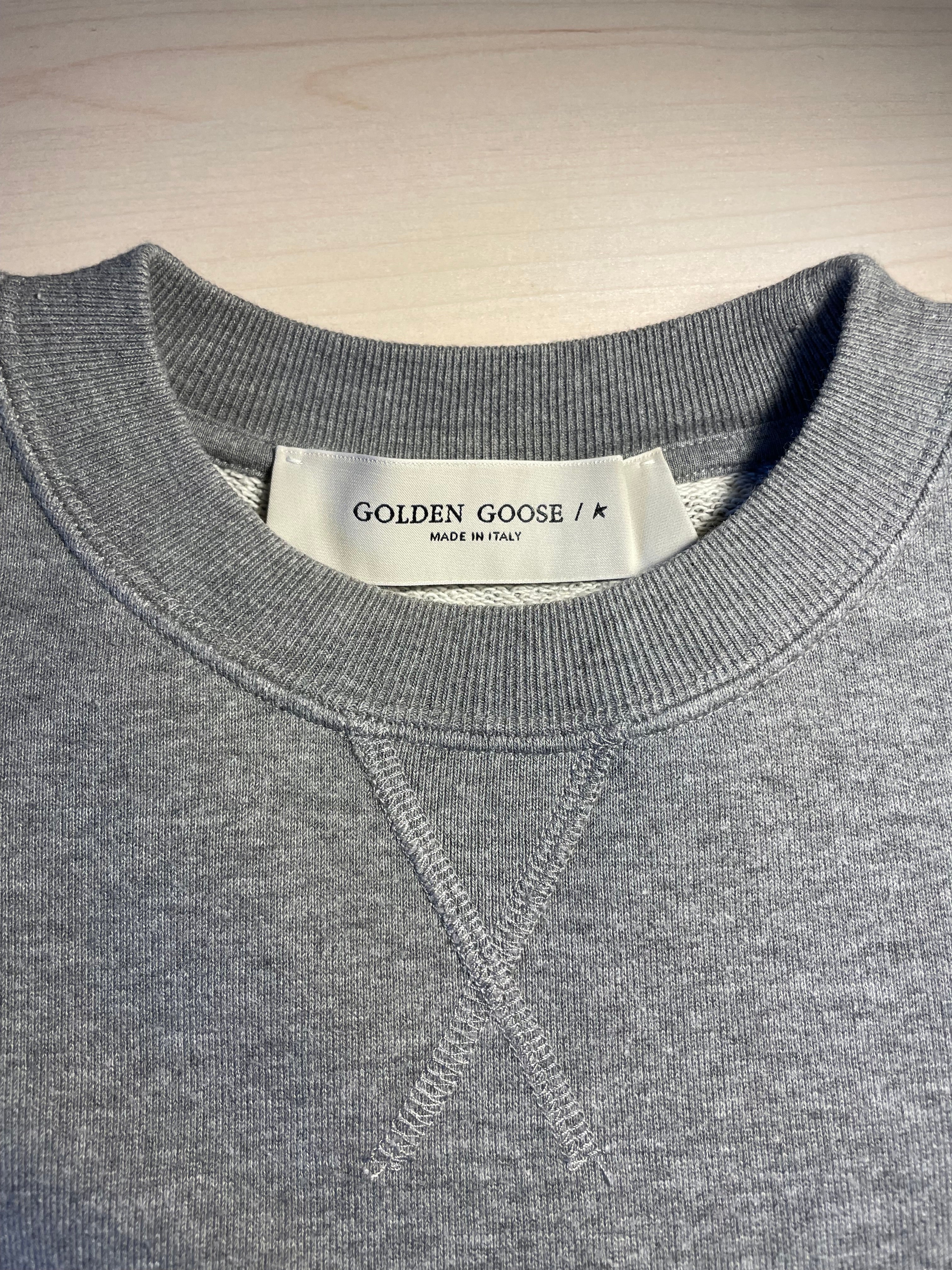 Felpa Golden Goose logo "Golden Goose" arancione