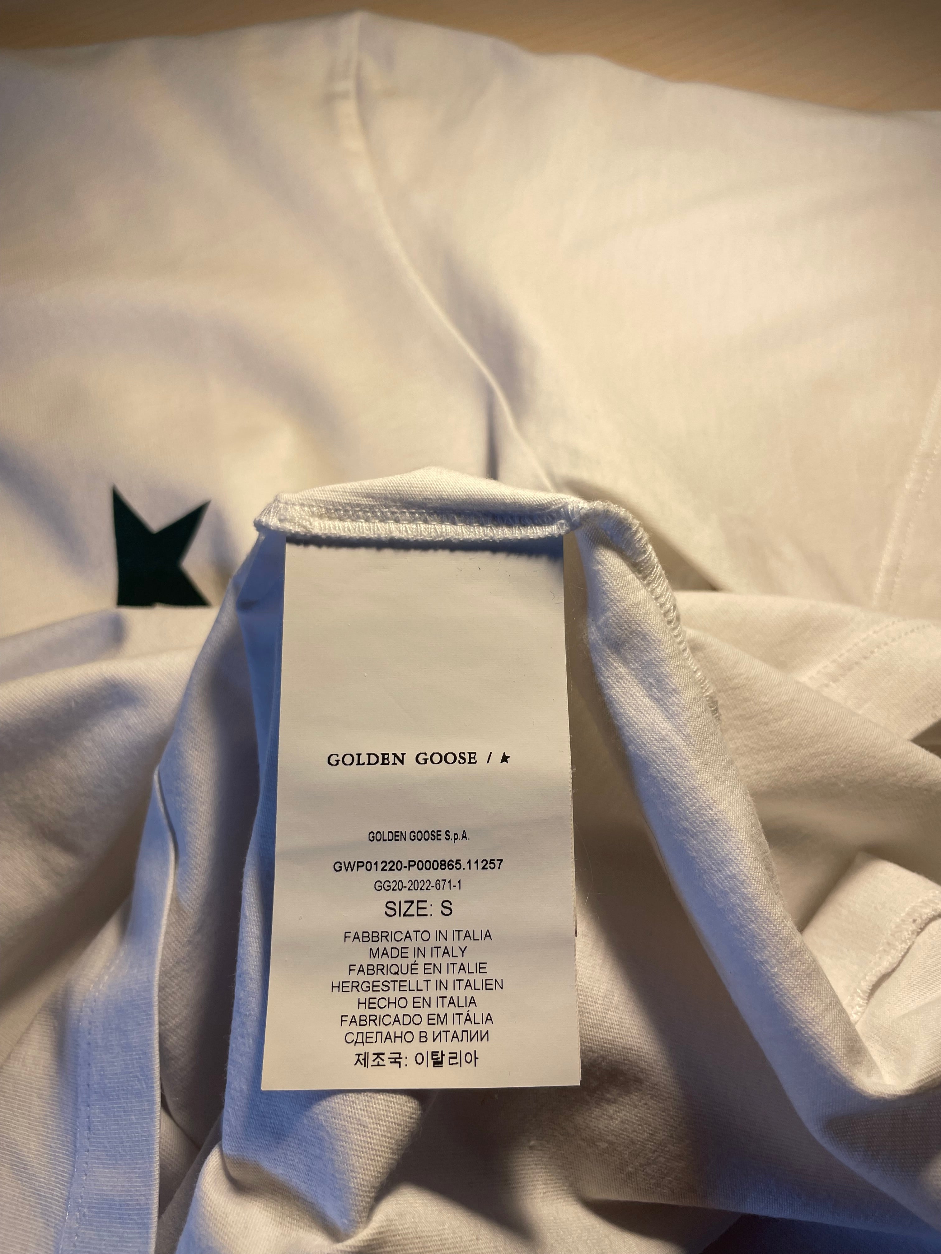 Maglia Golden Goose Star bianca stella verde