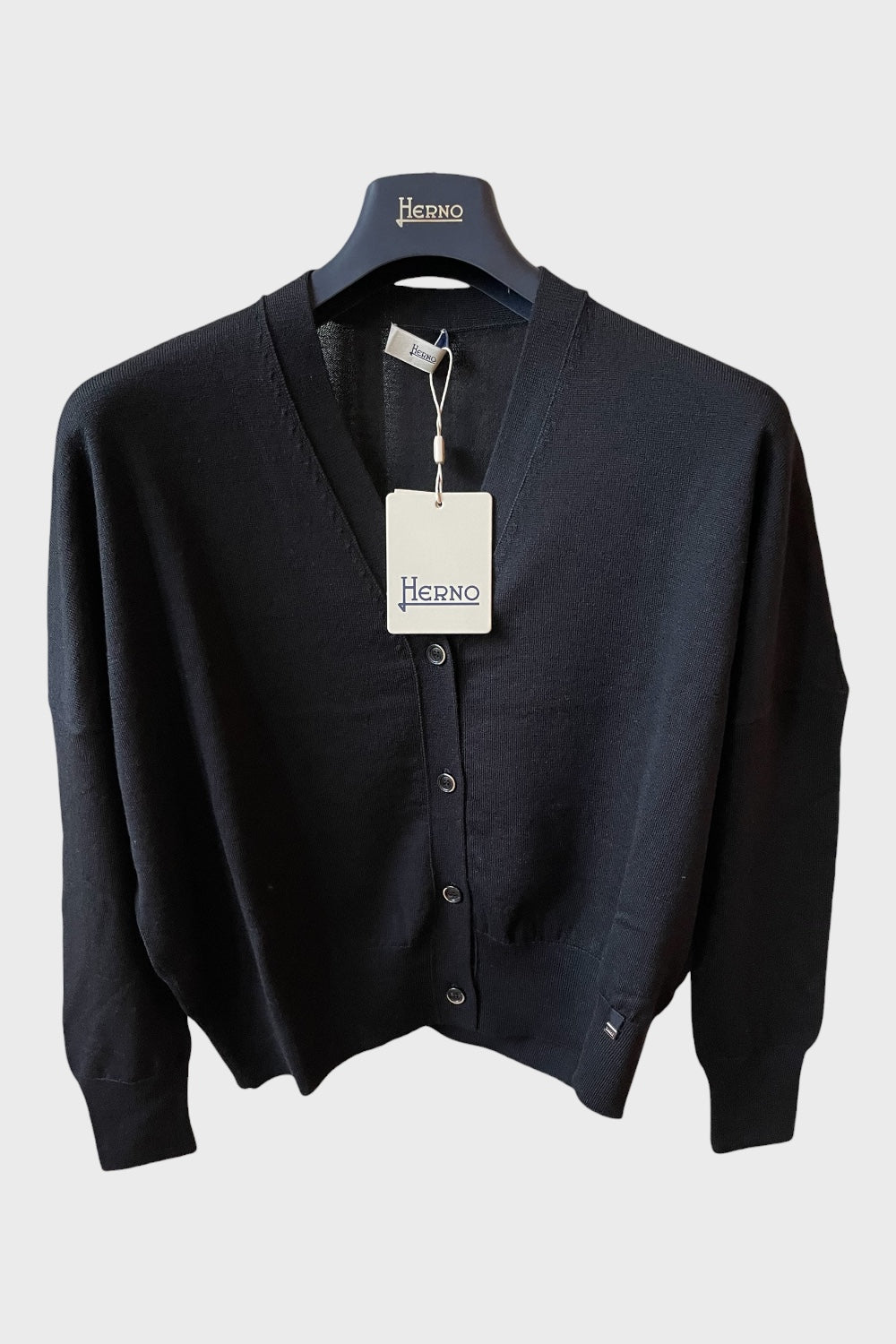 Cardigan Herno nero nuovo