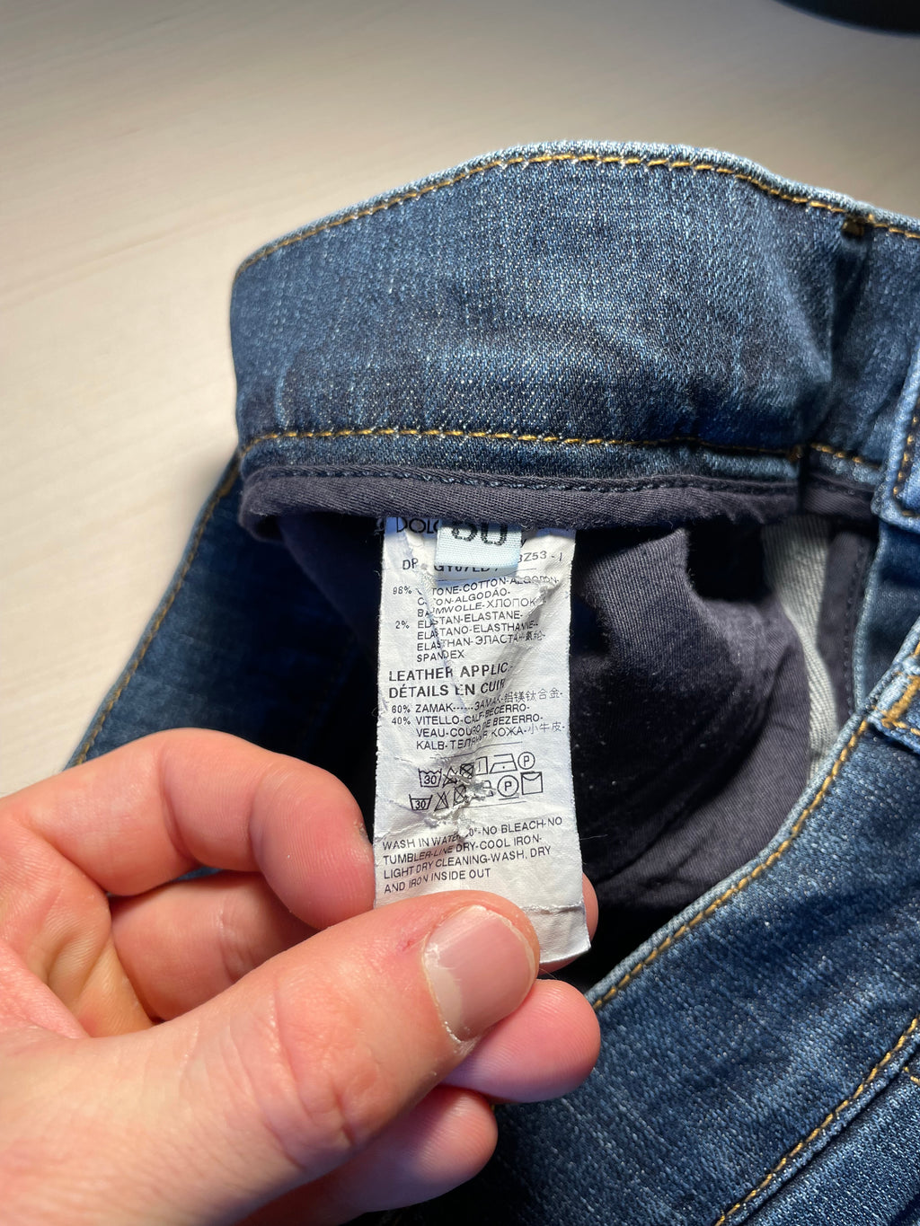 Jeans Dolce e Gabbana Denim Gold stretch