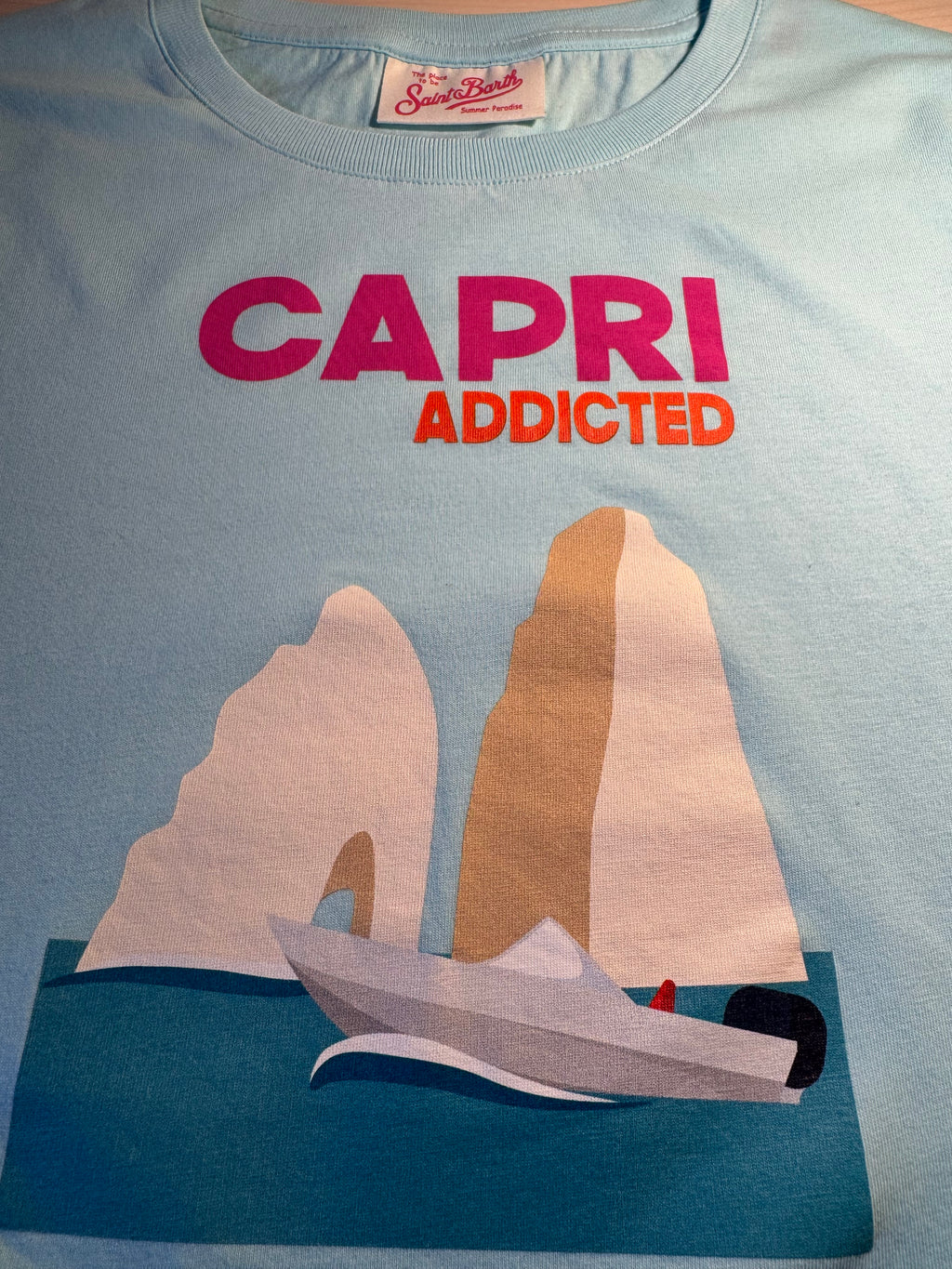 Maglia Saint Barth "Capri Addicted” azzurra