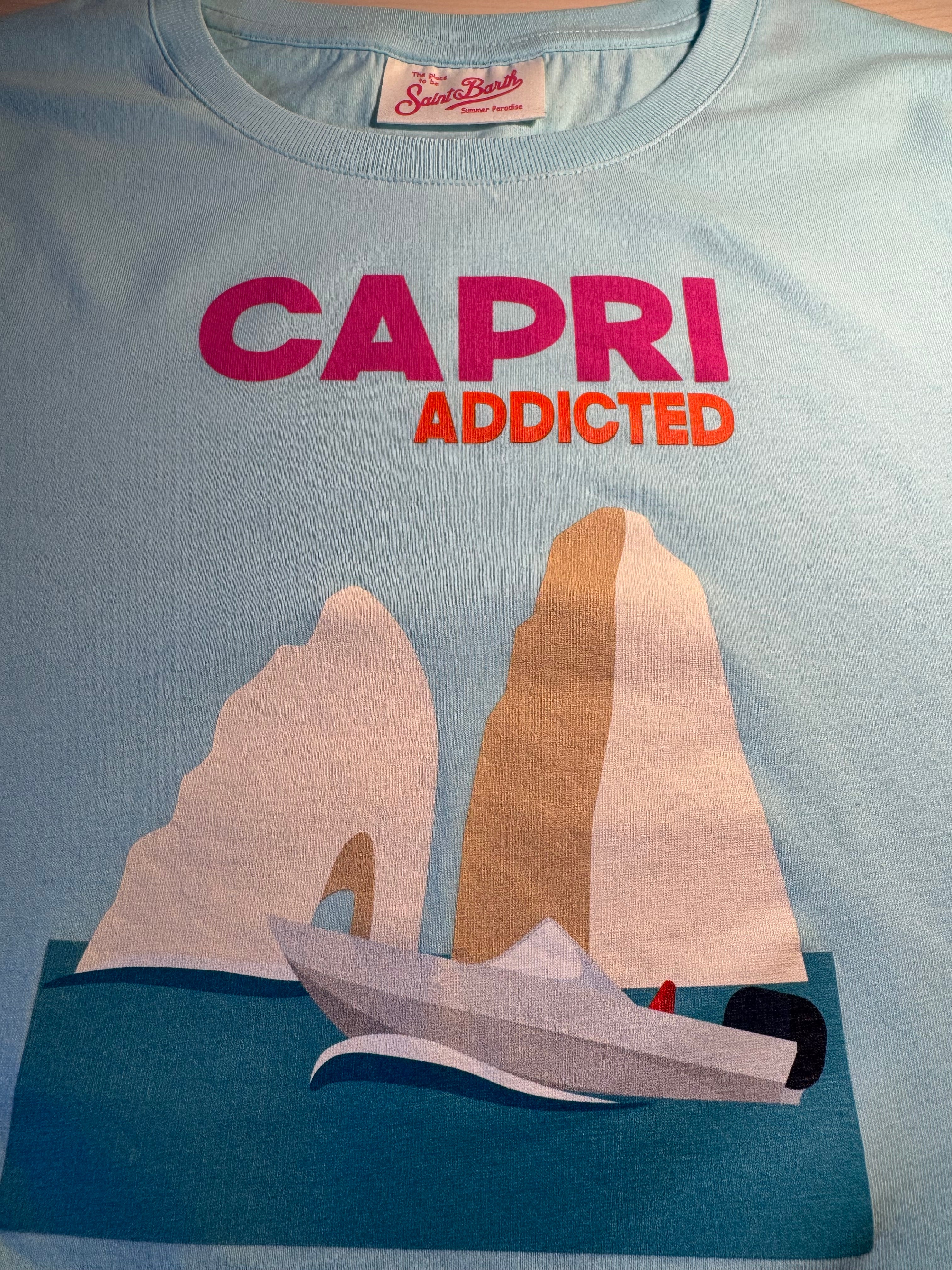 Maglia Saint Barth "Capri Addicted” azzurra