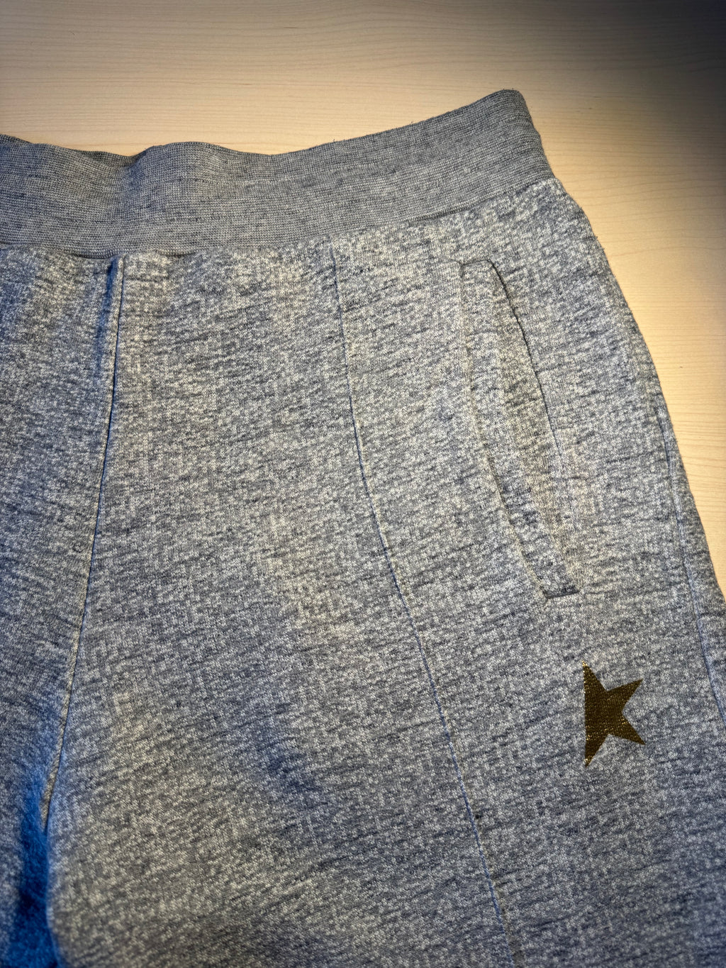 Pantaloni Golden Goose Star grigi stella oro