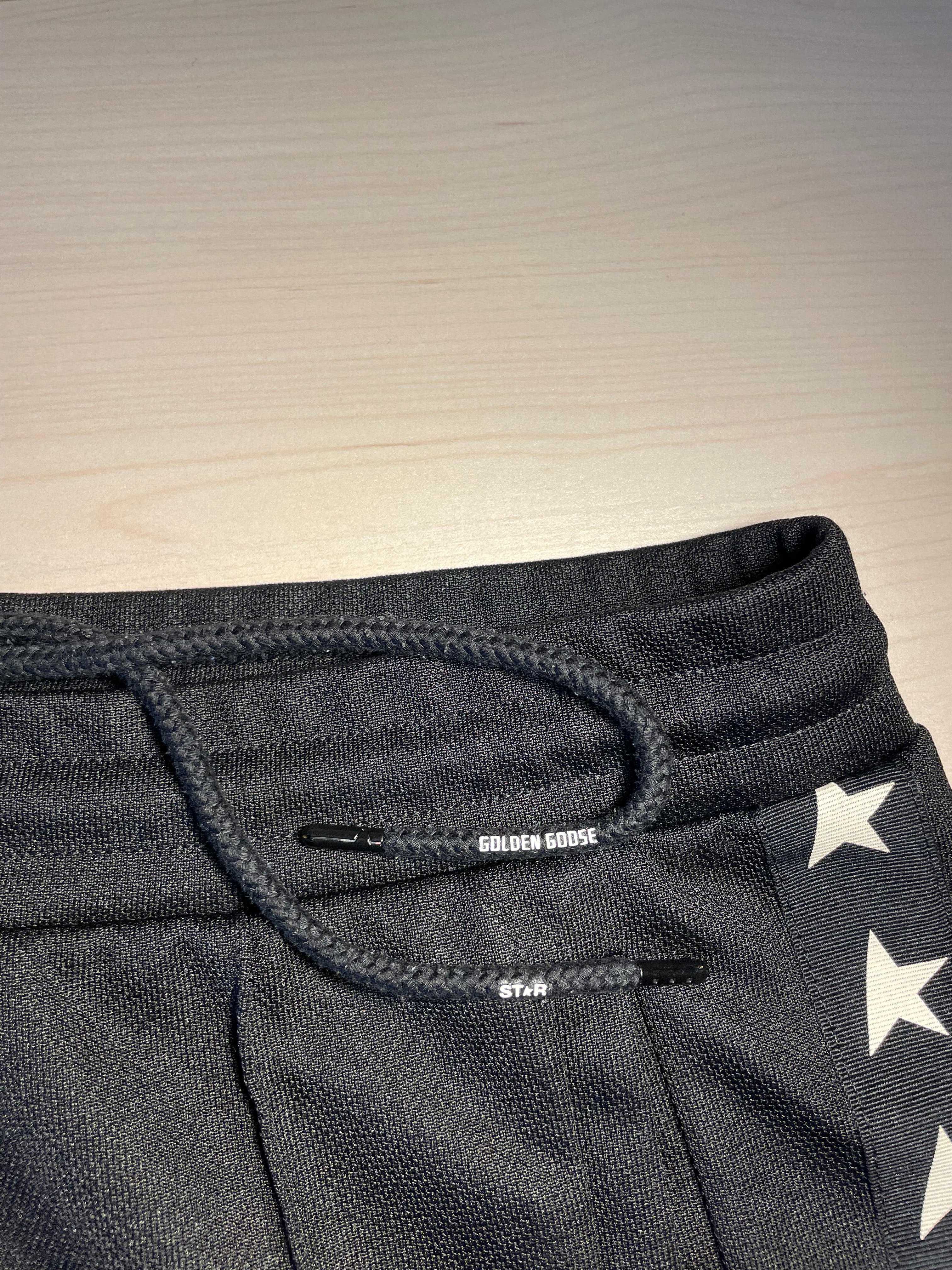 Pantaloni Golden Goose Star jogging neri stelline laterali