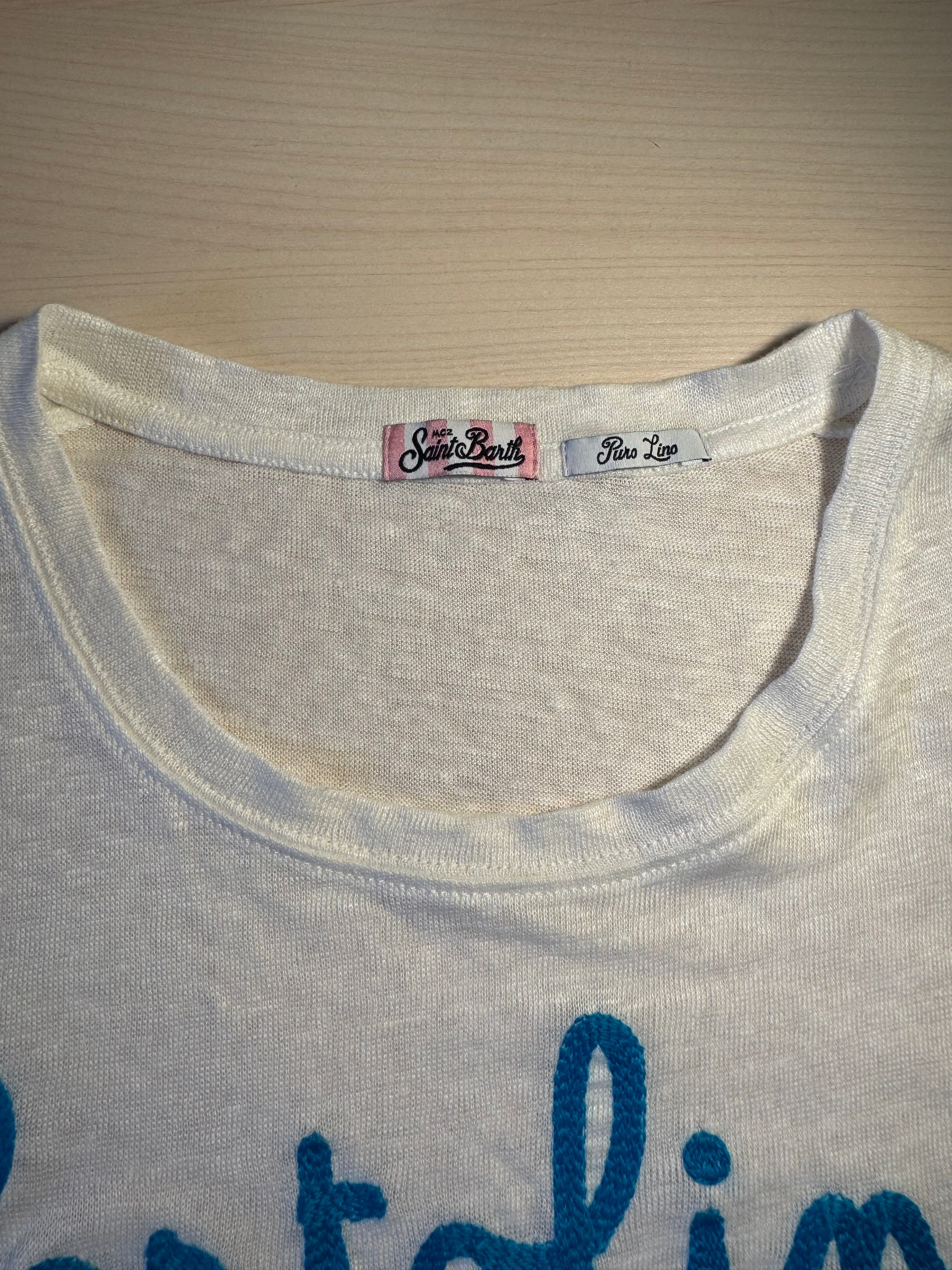 Maglia Saint Barth "Portofino J'arrive" 100% lino
