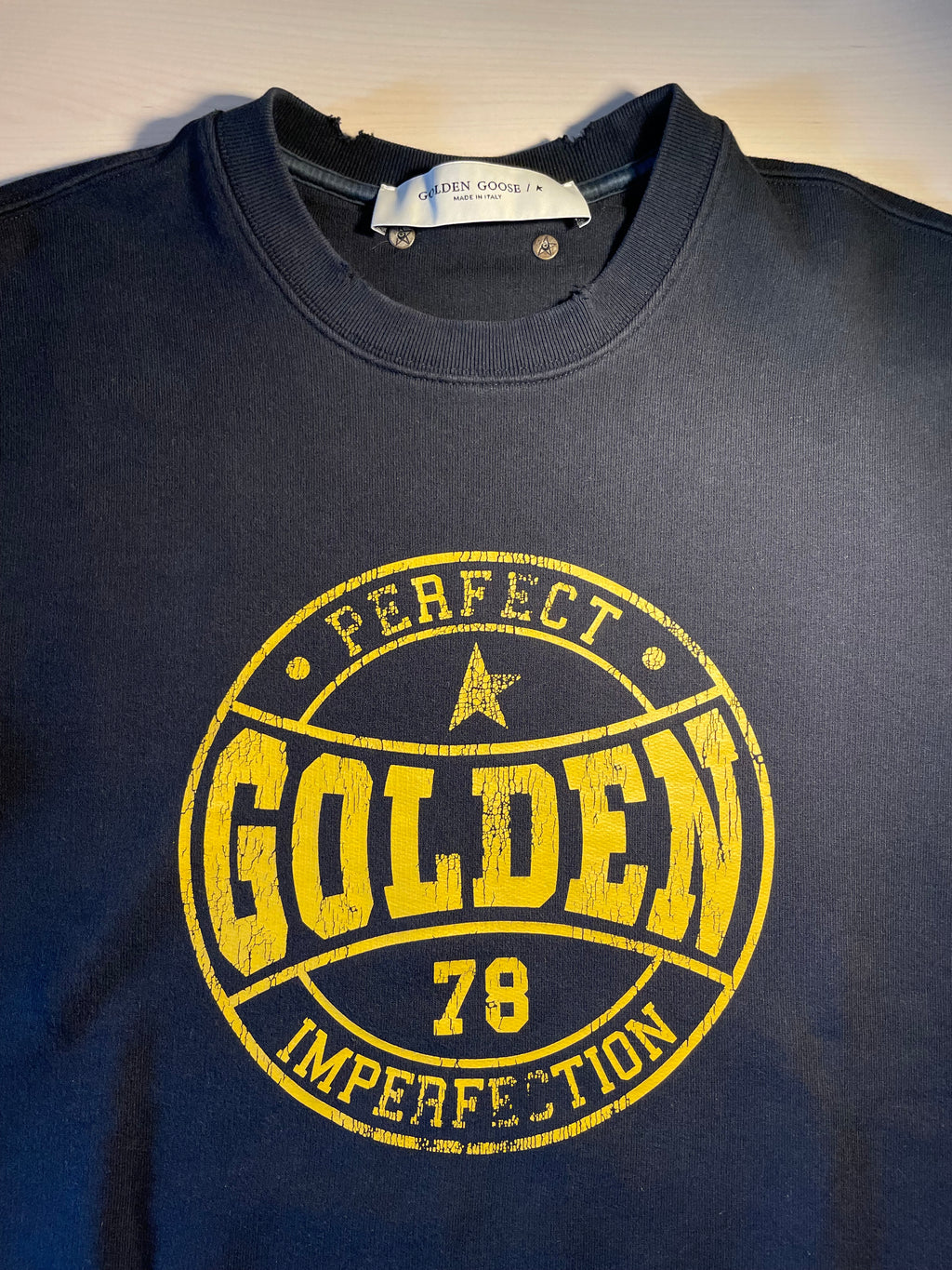 Felpa Golden Goose "Perfect Imperfection" blu