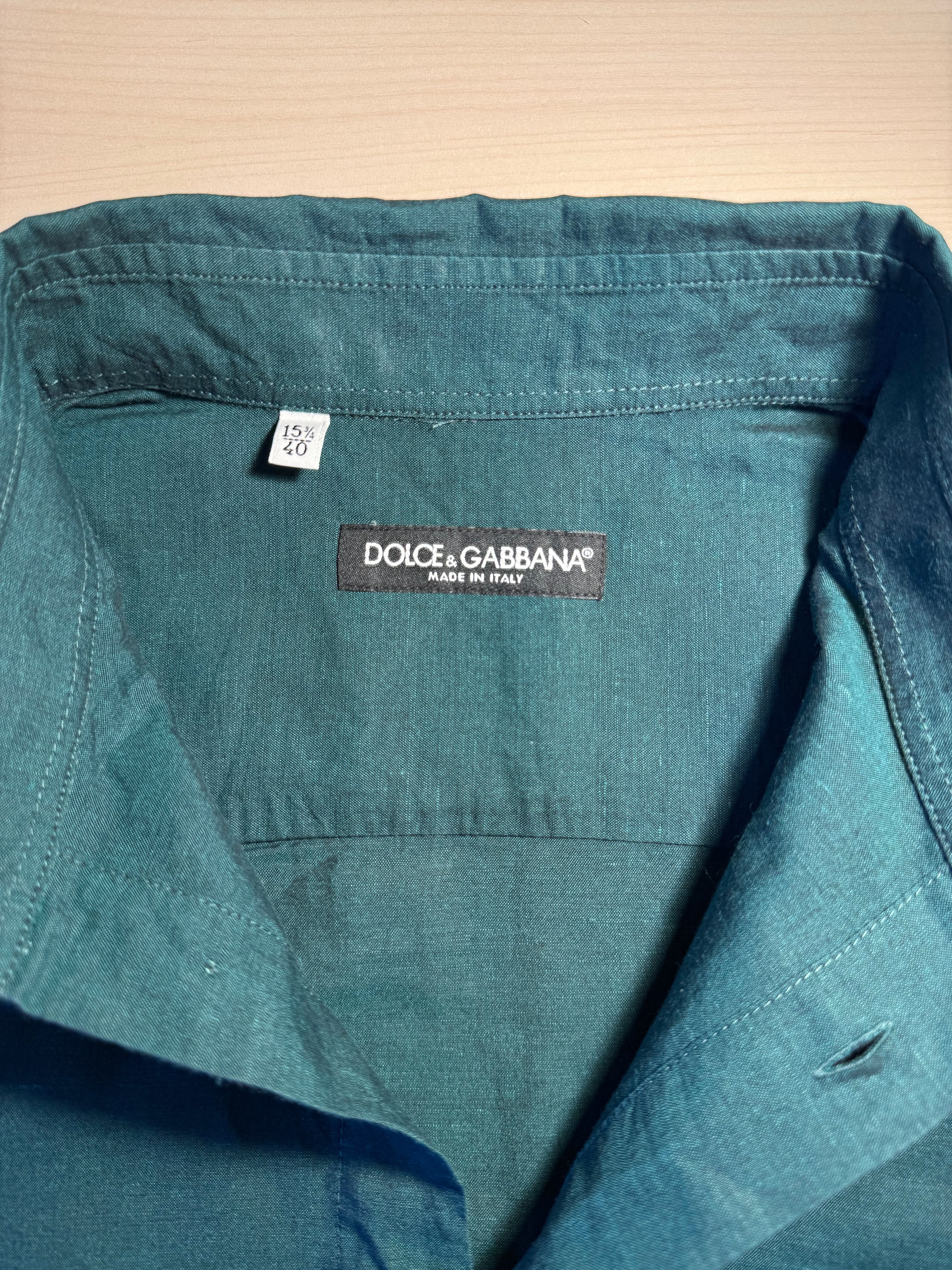 Camicia Dolce e Gabbana verde lino
