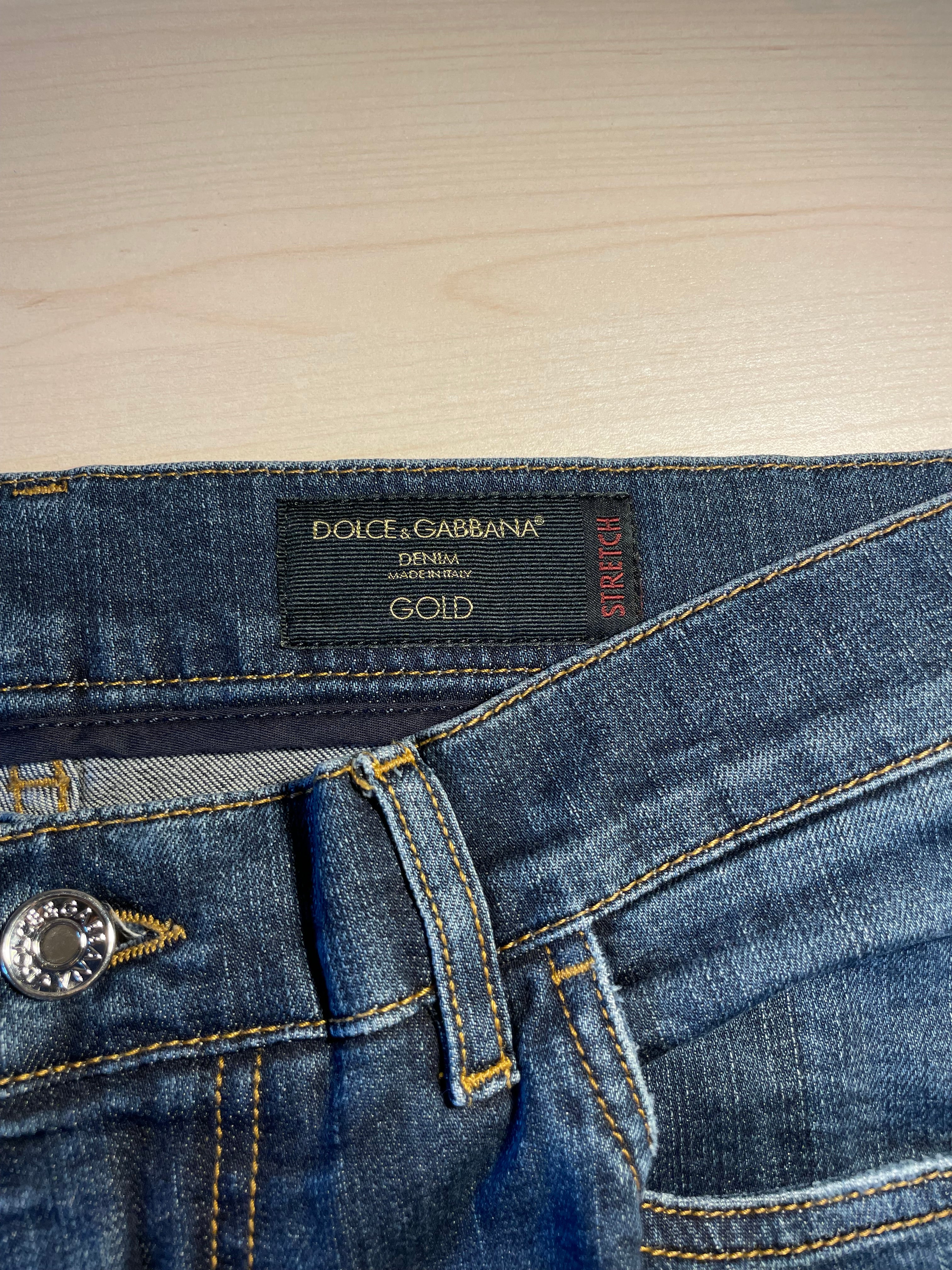 Jeans Dolce e Gabbana Denim Gold stretch