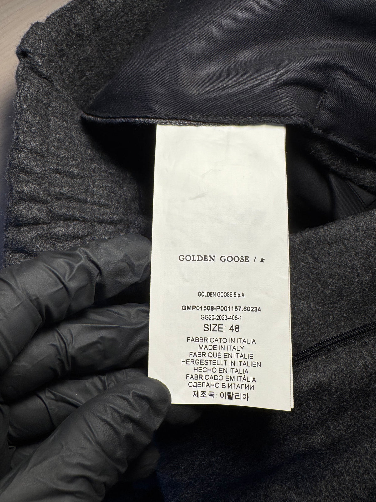 Pantaloni Golden Goose lana grigi