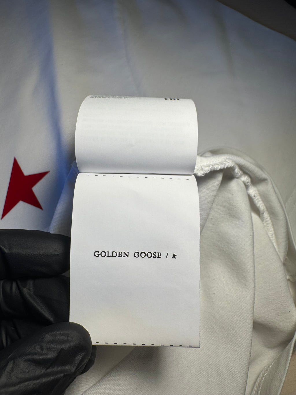 Maglia Golden Goose Star bianca stella rossa
