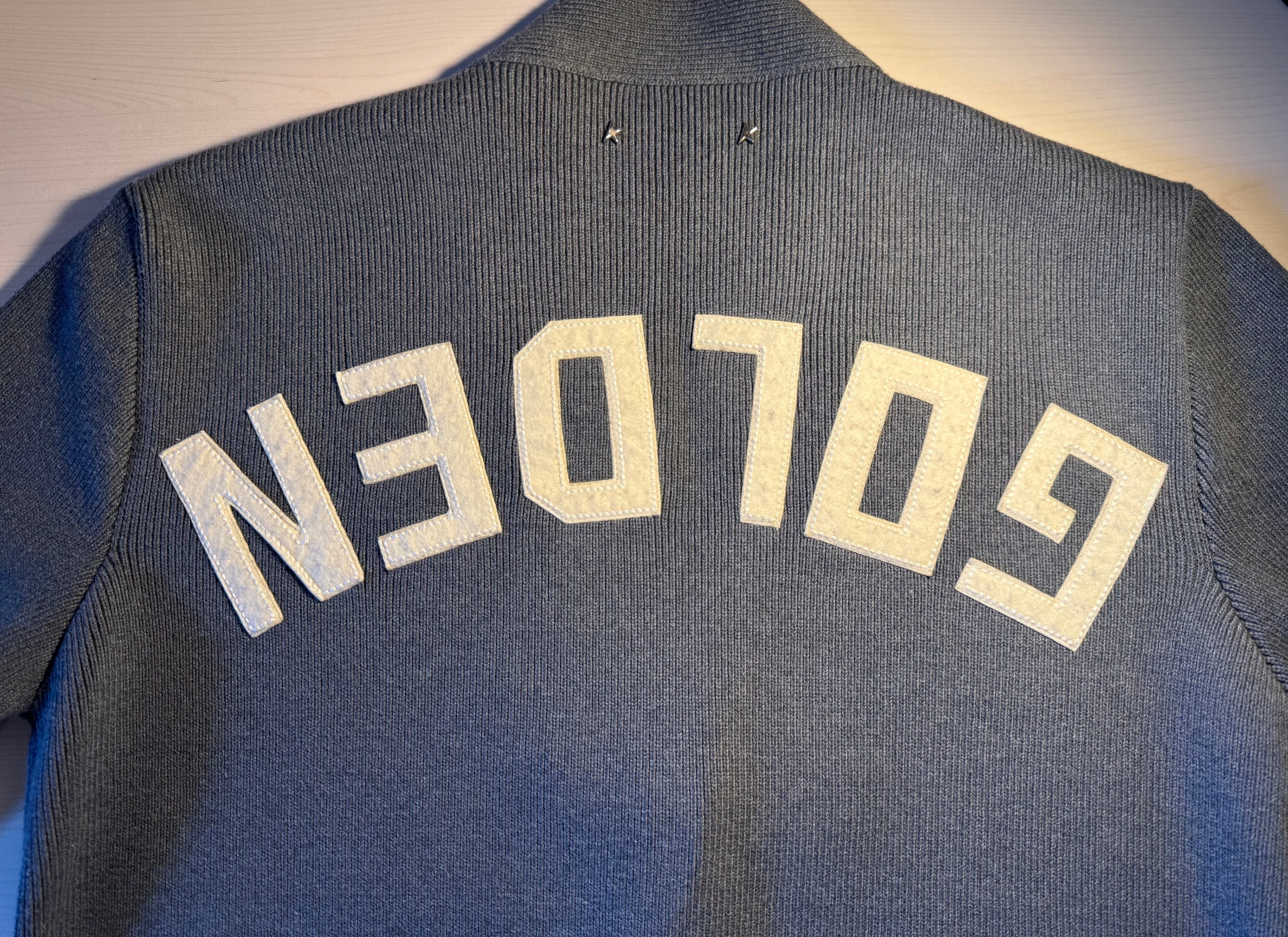 Cardigan Golden Goose grigio "Golden"